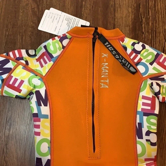 Dive & Sail Wetsuit 2.5 mm Neoprene Full Body Orange Size Medium New - Picture 5 of 9